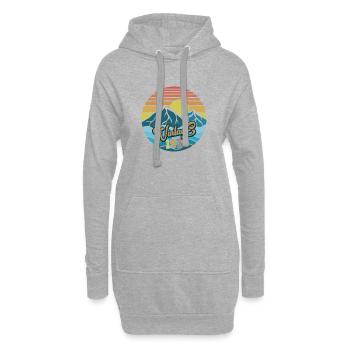 Vintage 1976 - Hoodie-Kleid - Grau meliert - Vorne