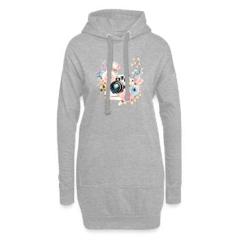 Kamera Fotograf lustig Fotografen Fotografieren - Hoodie-Kleid - Grau meliert - Vorne