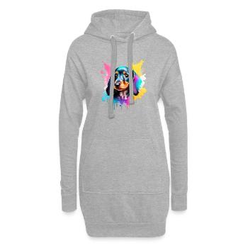 Dachshund Hund Dackelwelpe Hundehalter Hunde - Hoodie-Kleid - Grau meliert - Vorne