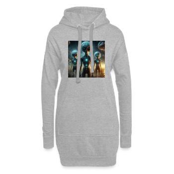 Astrophysique Spiritualité - Sweat-shirt à capuche long Femme - gris chiné - Devant