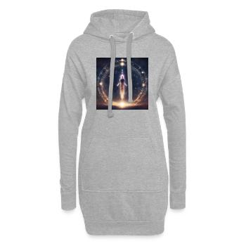Spirituality Universe - Hoodie Dress - heather grey - Front