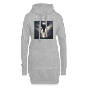 Spiritualité Astrologie - Sweat-shirt à capuche long Femme - gris chiné - Devant