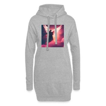 Astrologie Weltall - Hoodie-Kleid - Grau meliert - Vorne