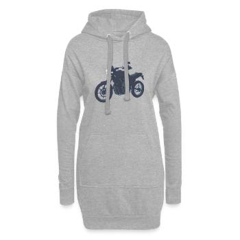 Moto Motocross Motard Motard Fan de Moto - Sweat-shirt à capuche long Femme - gris chiné - Devant