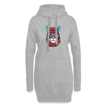 Lama Wintersport - Hoodie-Kleid - Grau meliert - Vorne