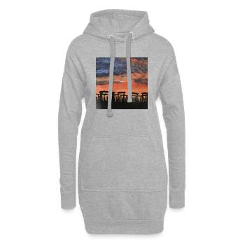 Ringheiligtum bei Schönebeck Pömmelte - Hoodie-Kleid - Grau meliert - Vorne