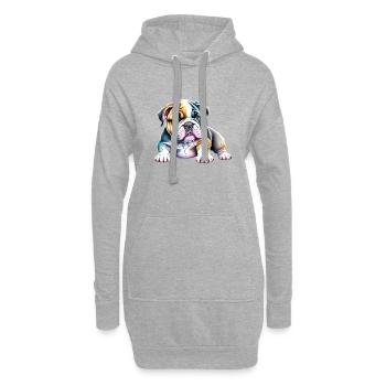 Bouledogue Chiens Propriétaire De Chien Propriétaire De Chien - Sweat-shirt à capuche long Femme - gris chiné - Devant