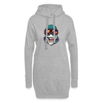 Tyrannosaurus Rex Wintersport - Hoodie-Kleid - Grau meliert - Vorne