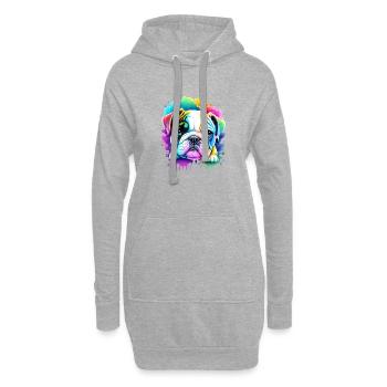 Bouledogue Chiens Propriétaire De Chien Propriétaire De Chien - Sweat-shirt à capuche long Femme - gris chiné - Devant