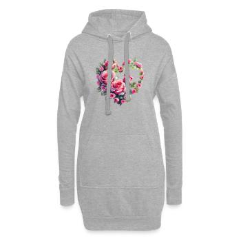 Blume Garten Geschenk Hobbygärtner Gärtner Blumen - Hoodie-Kleid - Grau meliert - Vorne