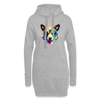 Hundehalter Hunde Haustier Hunderasse - Hoodie-Kleid - Grau meliert - Vorne