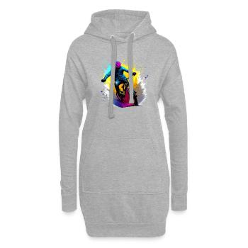 Moto Moto Moto Motocross Moto Fan - Sweat-shirt à capuche long Femme - gris chiné - Devant