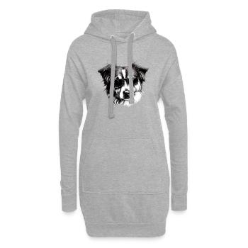 Berger Australien Chien Chiot Propriétaire De Chien - Sweat-shirt à capuche long Femme - gris chiné - Devant