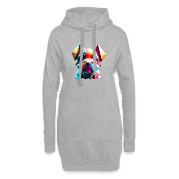 Chiot chien Yorkshire Terrier propriétaire de chien - Sweat-shirt à capuche long Femme - gris chiné - Devant