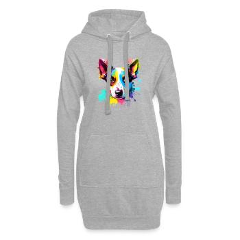 Propriétaire de chien Yorkshire Terrier Chien chiot - Sweat-shirt à capuche long Femme - gris chiné - Devant