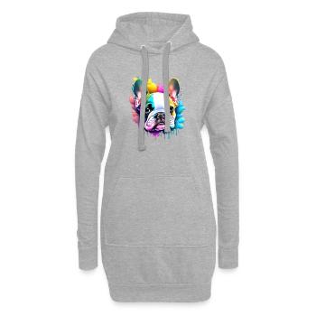 Bouledogue Chiens Propriétaire De Chien Propriétaire De Chien Chien - Sweat-shirt à capuche long Femme - gris chiné - Devant