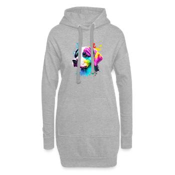Chiot Labrador Retriever Propriétaire du Labrador - Sweat-shirt à capuche long Femme - gris chiné - Devant