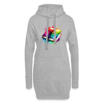Book Reading Gift Books Reader Book Lover - Hoodie Dress - heather grey - Front