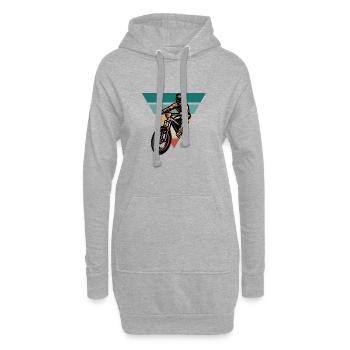 Vintage Bike - Retro Geschenkidee - Hoodie-Kleid - Grau meliert - Vorne