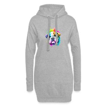 Bouledogue Chiens Propriétaire De Chien Propriétaire De Chien - Sweat-shirt à capuche long Femme - gris chiné - Devant