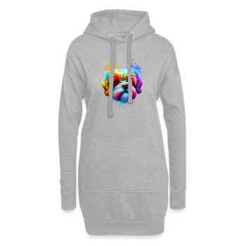 Propriétaire de chien Yorkshire Terrier Chien chiot - Sweat-shirt à capuche long Femme - gris chiné - Devant