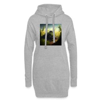 Maulwurfshügel - Hoodie-Kleid - Grau meliert - Vorne