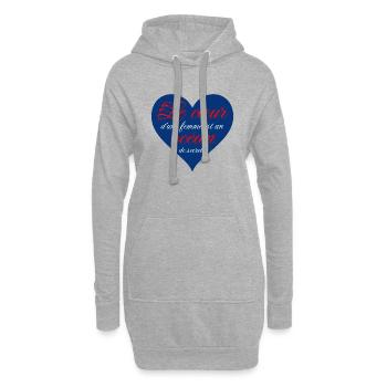 Le cœur d une femme est un océan de secrets - Sweat-shirt à capuche long Femme - gris chiné - Devant