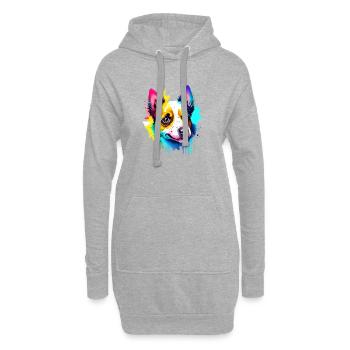 Propriétaire de chien Chien Yorkshire Terrier chiot - Sweat-shirt à capuche long Femme - gris chiné - Devant