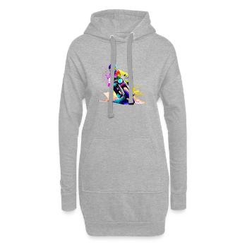 Moto Moto Moto Motocross Moto Fan - Sweat-shirt à capuche long Femme - gris chiné - Devant