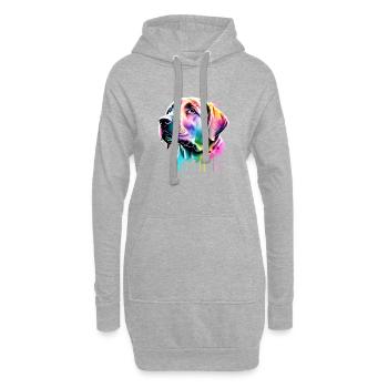 Labrador Retriever Labrador Propriétaire Propriétaire Chien - Sweat-shirt à capuche long Femme - gris chiné - Devant