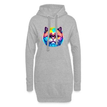 Chat, Animal de compagnie, Chat domestique, Chaton, Propriétaire de chat - Sweat-shirt à capuche long Femme - gris chiné - Devant
