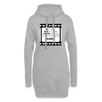 Proverbe de Chine de Proverbe Chinois et citation - Sweat-shirt à capuche long Femme - gris chiné - Devant