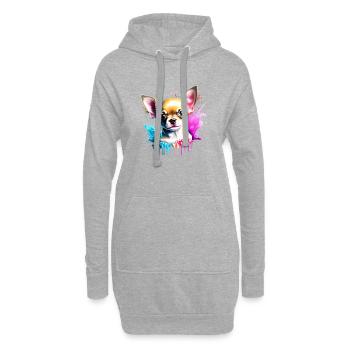 Chihuahua Chien Chihuahua Chiot Chiens Propriétaire de chien - Sweat-shirt à capuche long Femme - gris chiné - Devant