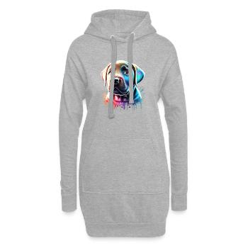 Labrador Retriever Labrador Propriétaire Propriétaire Chien - Sweat-shirt à capuche long Femme - gris chiné - Devant