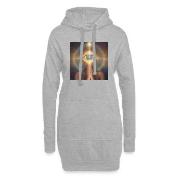 Spiritualité de l’espace - Sweat-shirt à capuche long Femme - gris chiné - Devant