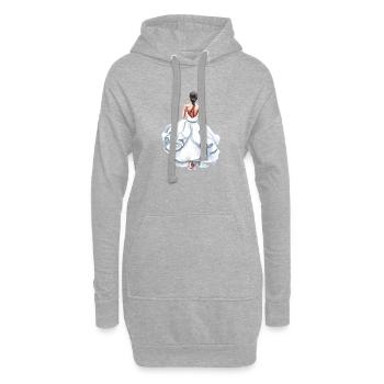 La Mariée, Mariage, Marié, Mariage, Enterrement De Vie De Jeune Fille - Sweat-shirt à capuche long Femme - gris chiné - Devant