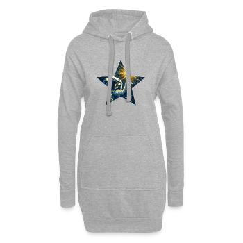 Astronaut's Star Art: Weltraumforschung! - Hoodie-Kleid - Grau meliert - Vorne