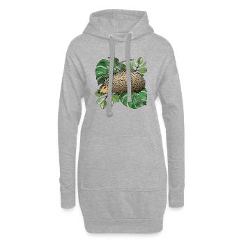 Igel - Hoodie-Kleid - Grau meliert - Vorne