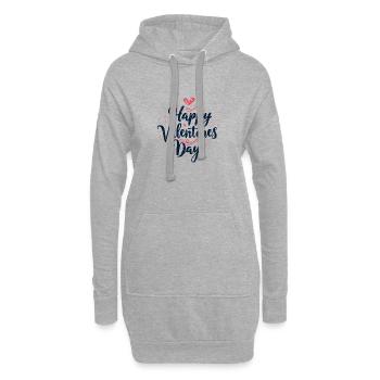 L’amour dans l’air - Spécial Saint-Valentin 2 - Sweat-shirt à capuche long Femme - gris chiné - Devant