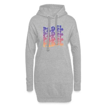Pádel Retro - Hoodie-Kleid - Grau meliert - Vorne