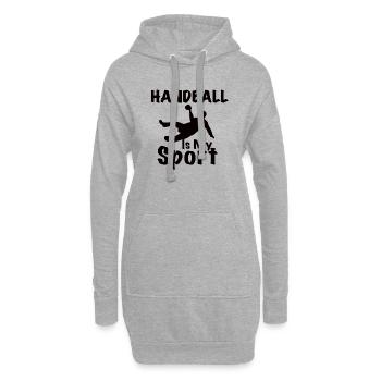Le handball est mon sport - Sweat-shirt à capuche long Femme - gris chiné - Devant