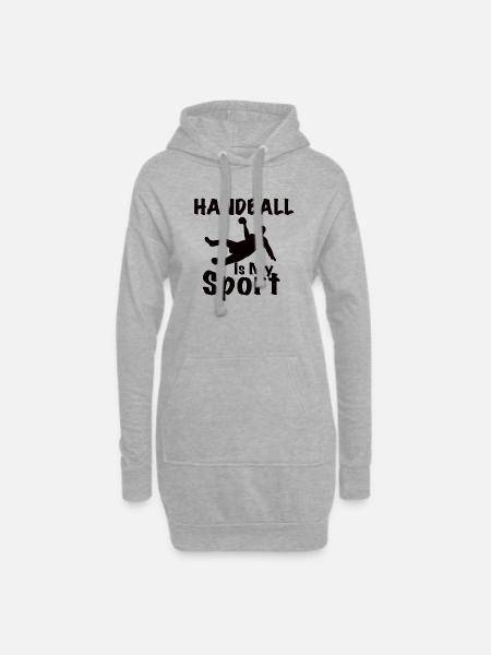 Handball is My sport - Hoodie-Kleid - Grau meliert