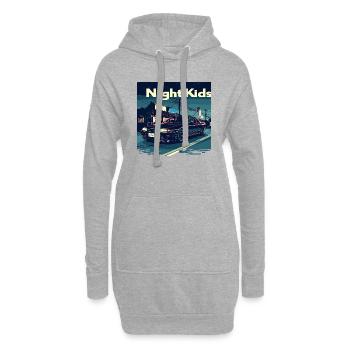 NightKids Skyline R32 - Hoodie-Kleid - Grau meliert - Vorne