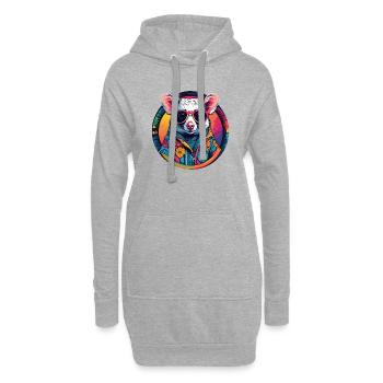 Opossum - Hoodie-Kleid - Grau meliert - Vorne