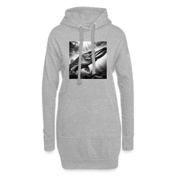 Brochet Photo 1 - Sweat-shirt à capuche long Femme - gris chiné - Devant