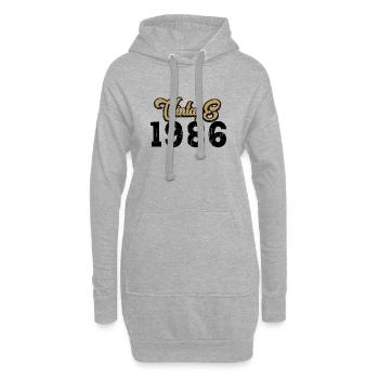 Vintage 1986 - Hoodie-Kleid - Grau meliert - Vorne