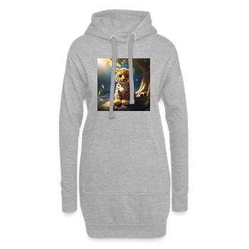 LEOPARDEN-JUNGES - Hoodie-Kleid - Grau meliert - Vorne