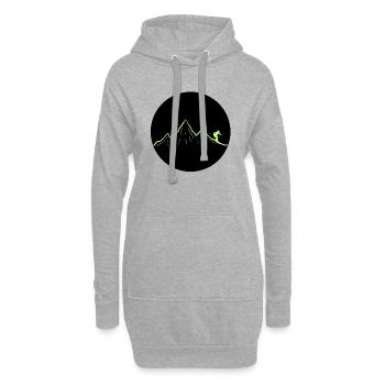 Ski dich frei! (grün) - Hoodie-Kleid - Grau meliert - Vorne