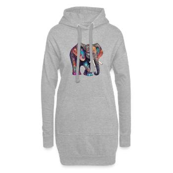 magic elephant - Hoodie-Kleid - Grau meliert - Vorne