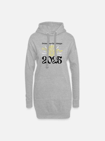 2025 - Hoodie-Kleid - Grau meliert